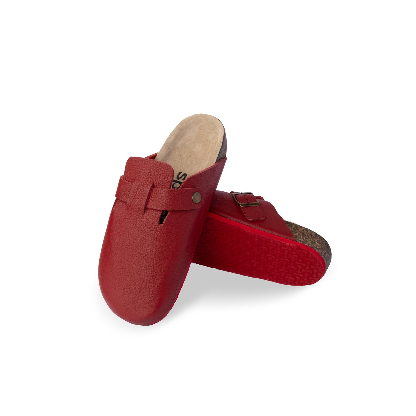 MANILA Clogs in Red Bulgaro Leather